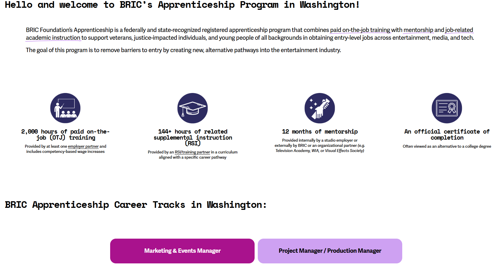 *NEW* BRIC Foundation Apprenticeship Program